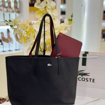 Lacoste bag(8010-black maroon)